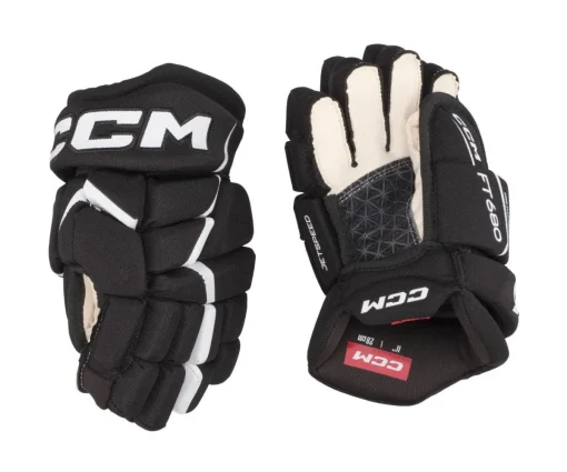 Hockey Gloves Ccm^CCM Glove Jetspeed 680 Jr Black/White