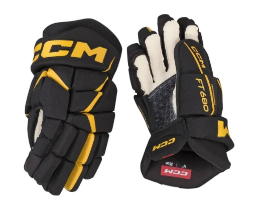 Hockey Gloves Ccm^CCM Glove Jetspeed 680 Jr Black/Yellow