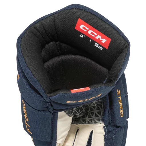 Hockey Gloves Ccm^CCM Glove Jetspeed 680 Sr Navy/Yellow