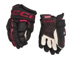 Hockey Gloves Ccm^CCM Glove Jetspeed Ft6 Jr Black/Red