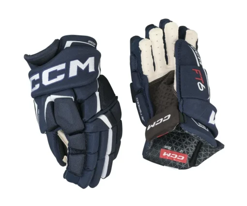 Hockey Gloves Ccm^CCM Glove Jetspeed Ft6 Sr Navy/White