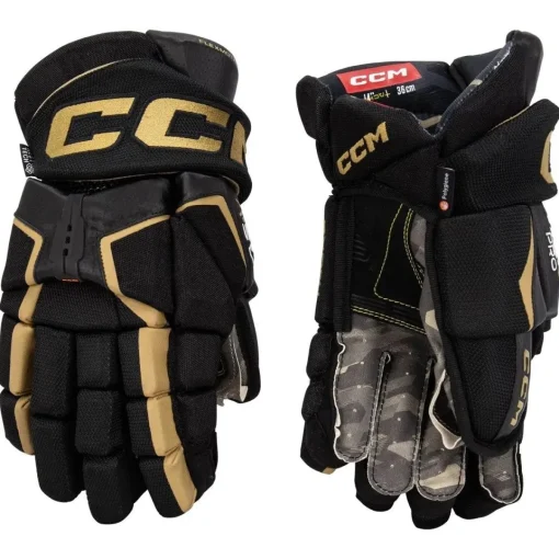 Hockey Gloves Junior^CCM Gloves Tacks As-V Jr Black/Gold