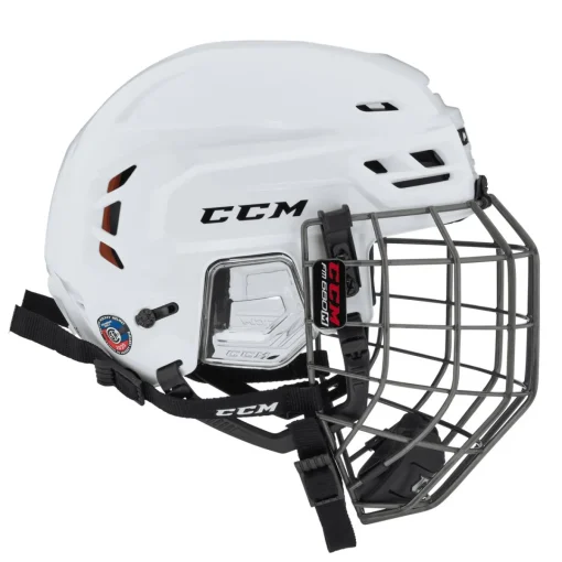 Hockey Helmets With Bars^CCM Hockey Helmet Tacks 710 Combo White